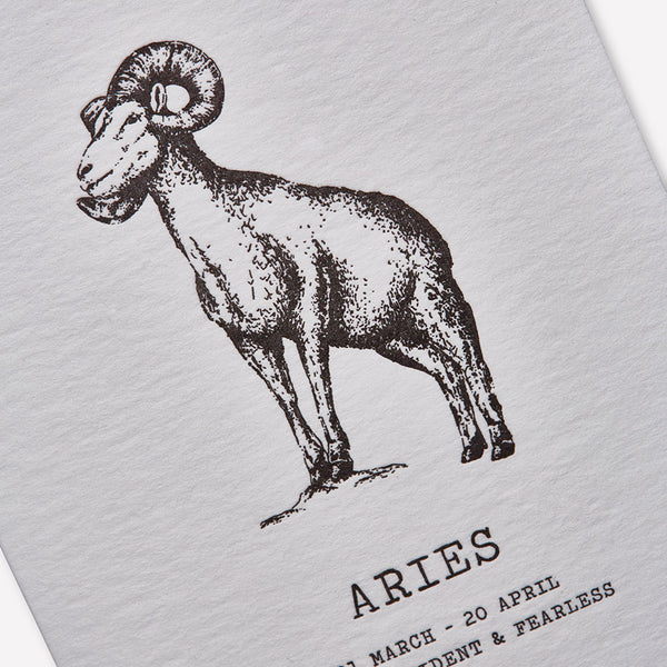 Aries Letterpress Greeting Cards