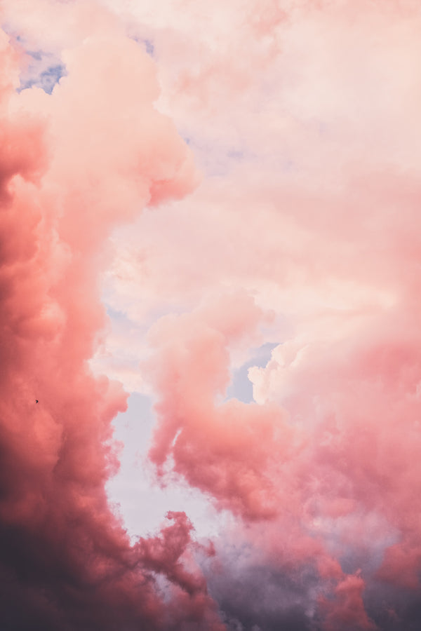 Beautiful moody pink clouds for Zodiaque Moon monthly horoscopes
