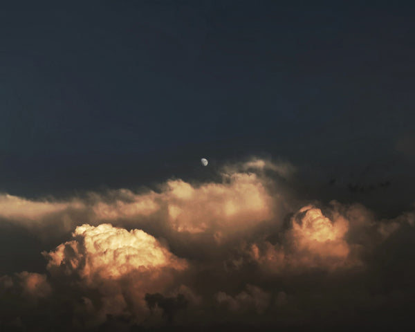 Moody cloudy night sky for Zodiaque Moon monthly horoscopes