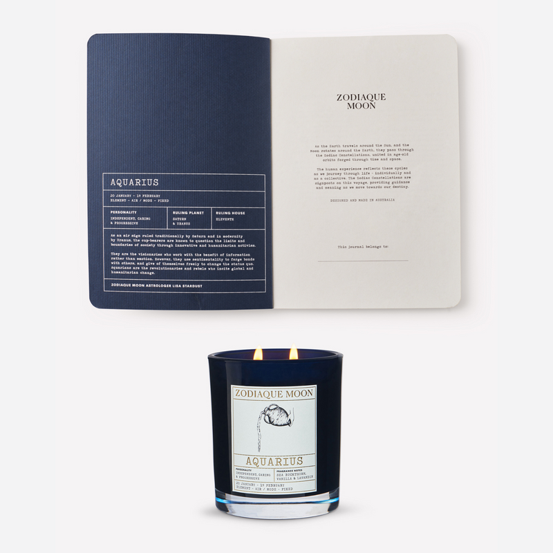 Gift Set: Luxury Zodiac Scented Candle and Journal