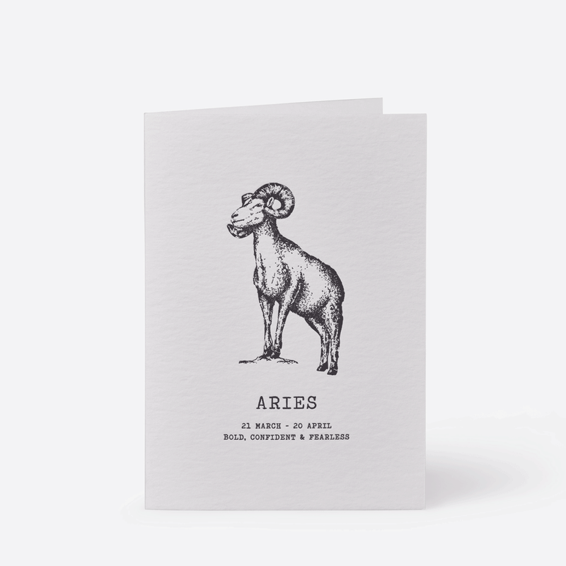 Aries Letterpress Greeting Cards