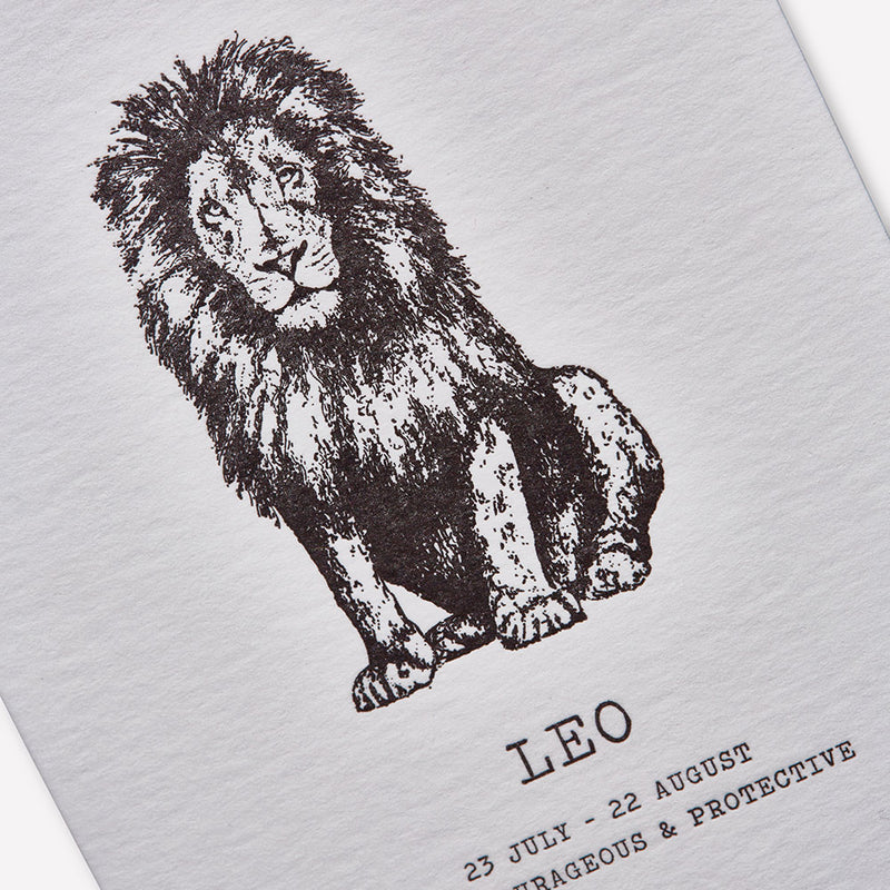 Leo Letterpress Greeting Cards