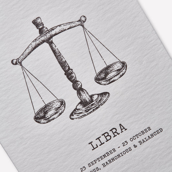 Libra Letterpress Greeting Cards