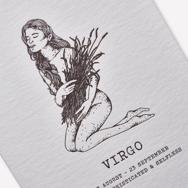Virgo Letterpress Greeting Cards