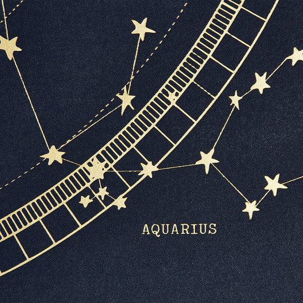 Aquarius A3 Art Print - Midnight Blue